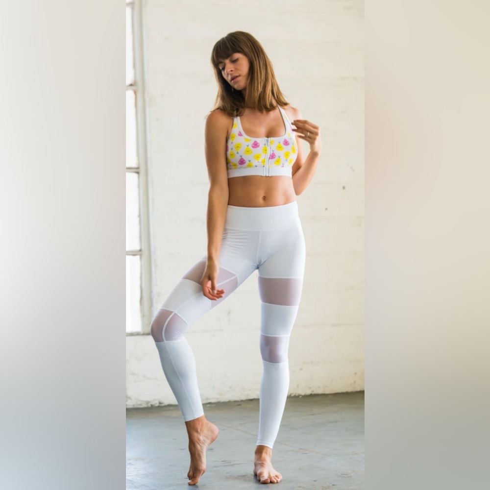 Flexi Lexi Leggings White Peek-A-Boo Flexi Pants Women’s M High-Rise UPF+50